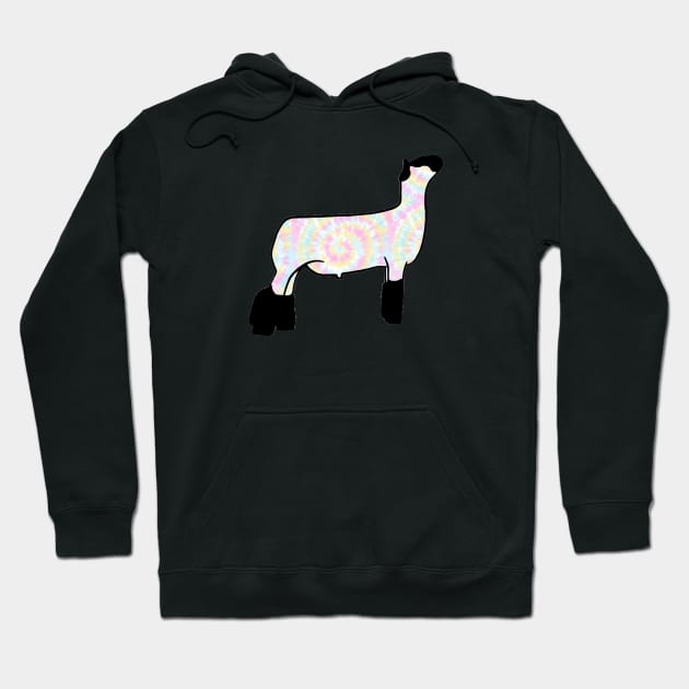 Rainbow Tie Dye Market Wether Lamb Silhouette 2 - NOT FOR RESALE WITHOUT PERMISSION Hoodie by l-oh